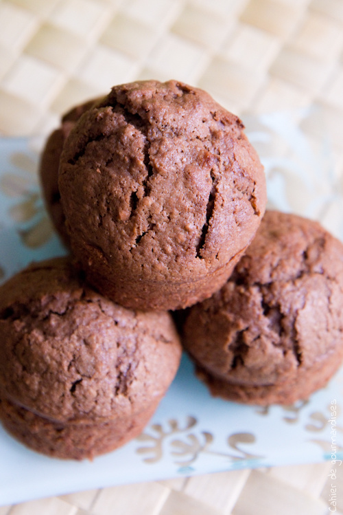 Muffins Chocolat Noisettes - Cahier de gourmandises