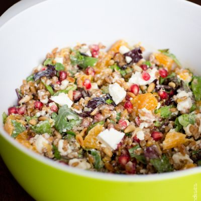 Salade Epeautre Grenade - Cahier de gourmandises