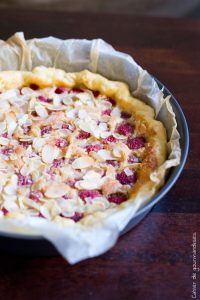 Tarte Framboises Amandes - Cahier de gourmandises