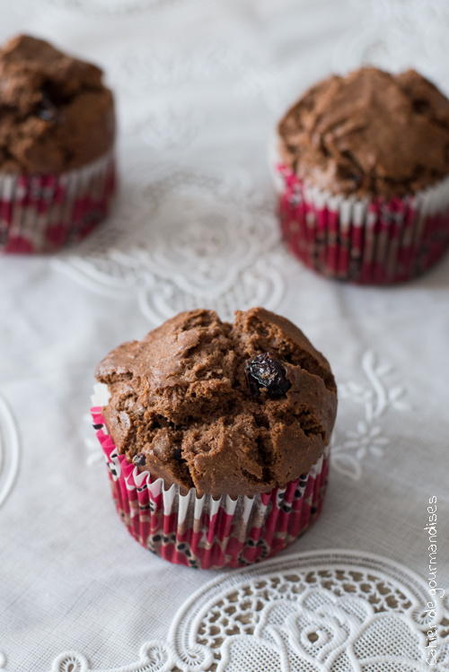 Muffins Cranberries Cacao