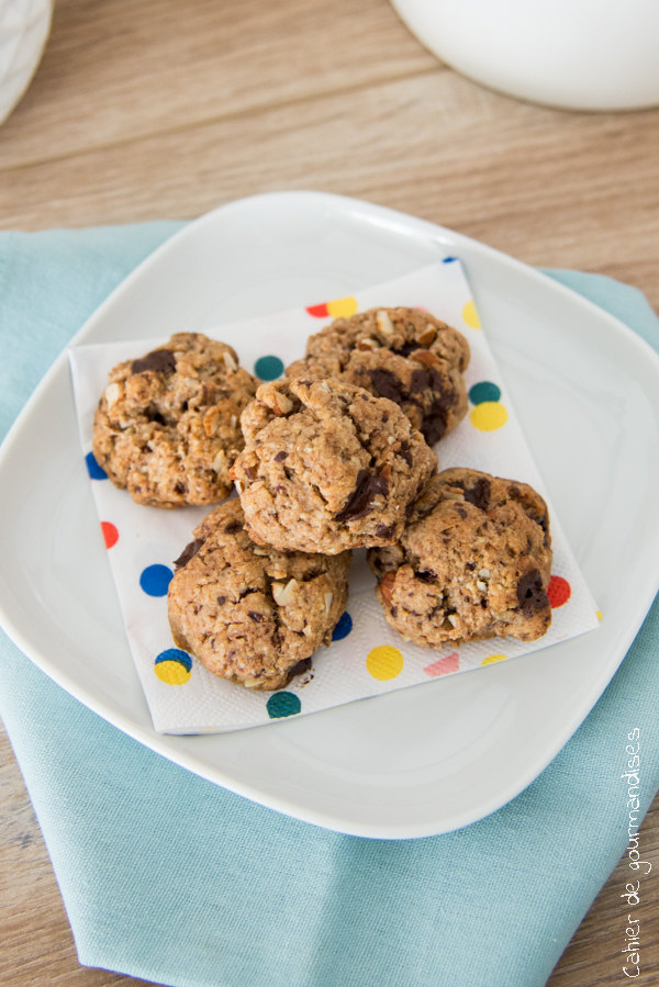 Cookies vegan chocolat amandes | Cahier de gourmandises