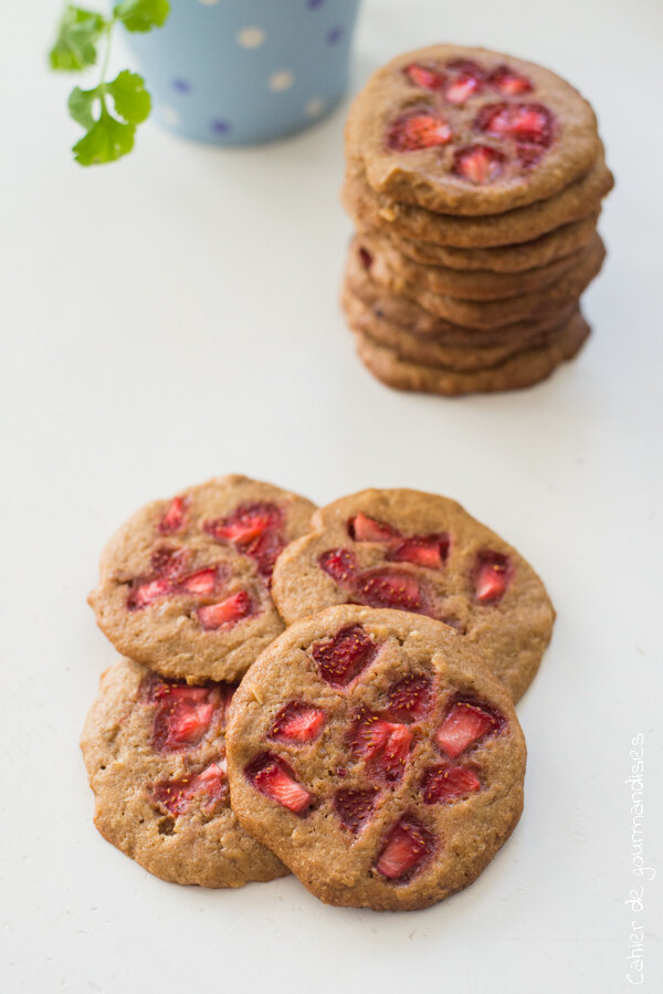 Cookies aux fraises | Cahier de gourmandises