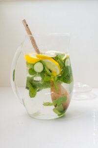 Eau citron menthe concombre