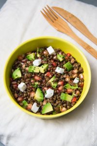 Salade de lentilles avocat grenade | Sobriété et gourmandises