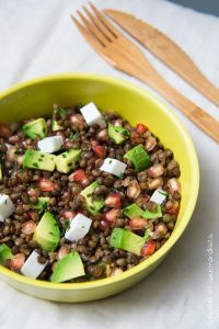 Salade de lentilles avocat grenade | Sobriété et gourmandises