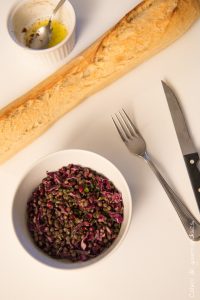 Salade de lentilles chou rouge grenade | Cahier de gourmandises