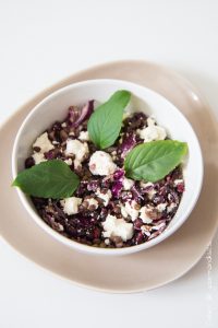 Salade de lentilles chou rouge grenade feta | Cahier de gourmandises