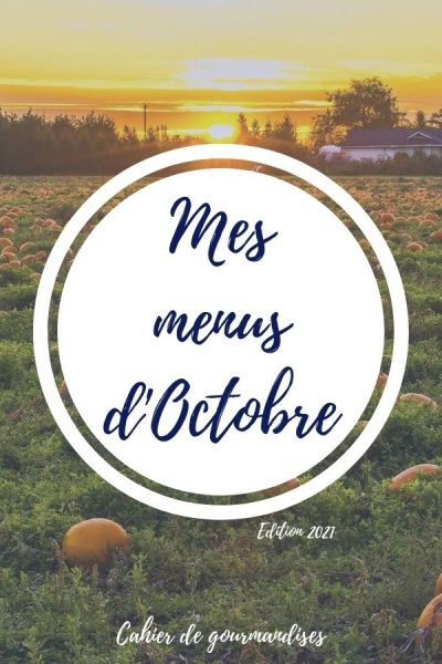 Menu Octobre 2021
