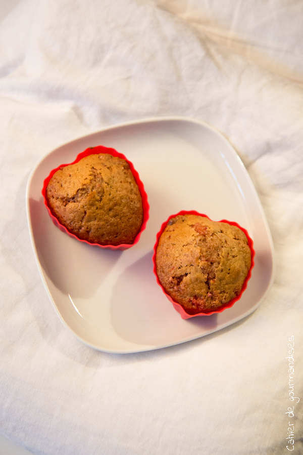Muffins spéculoos pralines roses | Cahier de gourmandises