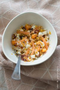 Riz lentilles corail saumon | Cahier de gourmandises