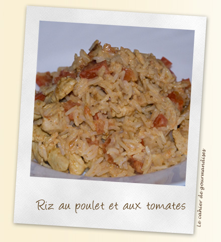 poulet riz petit pois tomate