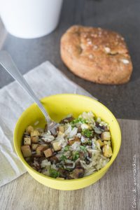 Riz champignons tofu | Cahier de gourmandises