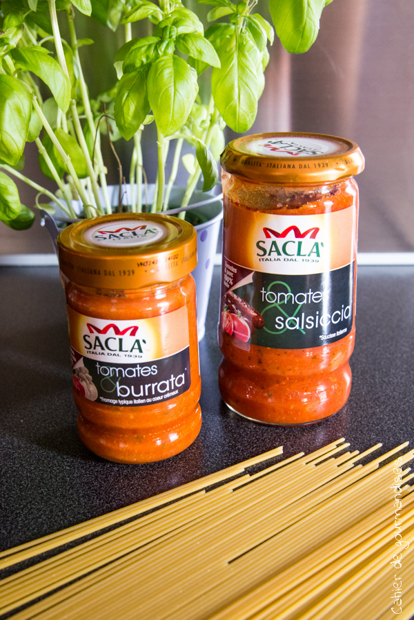 Sacla Sauce Tomates| Cahier de gourmandises