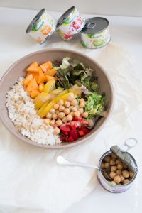 Salade de riz et légumes frais & pois chiche Bonduelle | Cahier de gourmandises