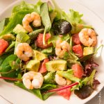 Salade pamplemousse avocar crevettes | Cahier de gourmandises