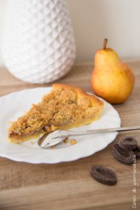 Tarte crumble poires vanille | Cahier de gourmandises