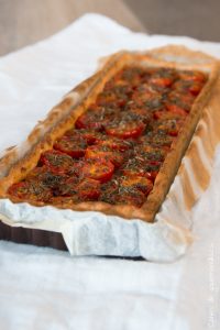 Tarte fine tomates echalotes | Cahier de gourmandises