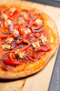 Pizza poulet & poivrons | Cahier de gourmandises